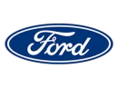 ford-logo The image shows the Ford logo, featuring the word "Ford" in white script inside a blue oval with a black background.