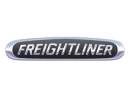 freightliner-logo Freightliner logo featuring the brand name in silver capital letters on a black, oval background with a metallic border.
