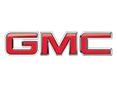 The image displays the red and silver GMC logo on a black background.