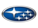 The Subaru logo features six silver stars of varying sizes on a blue oval background with a silver border.